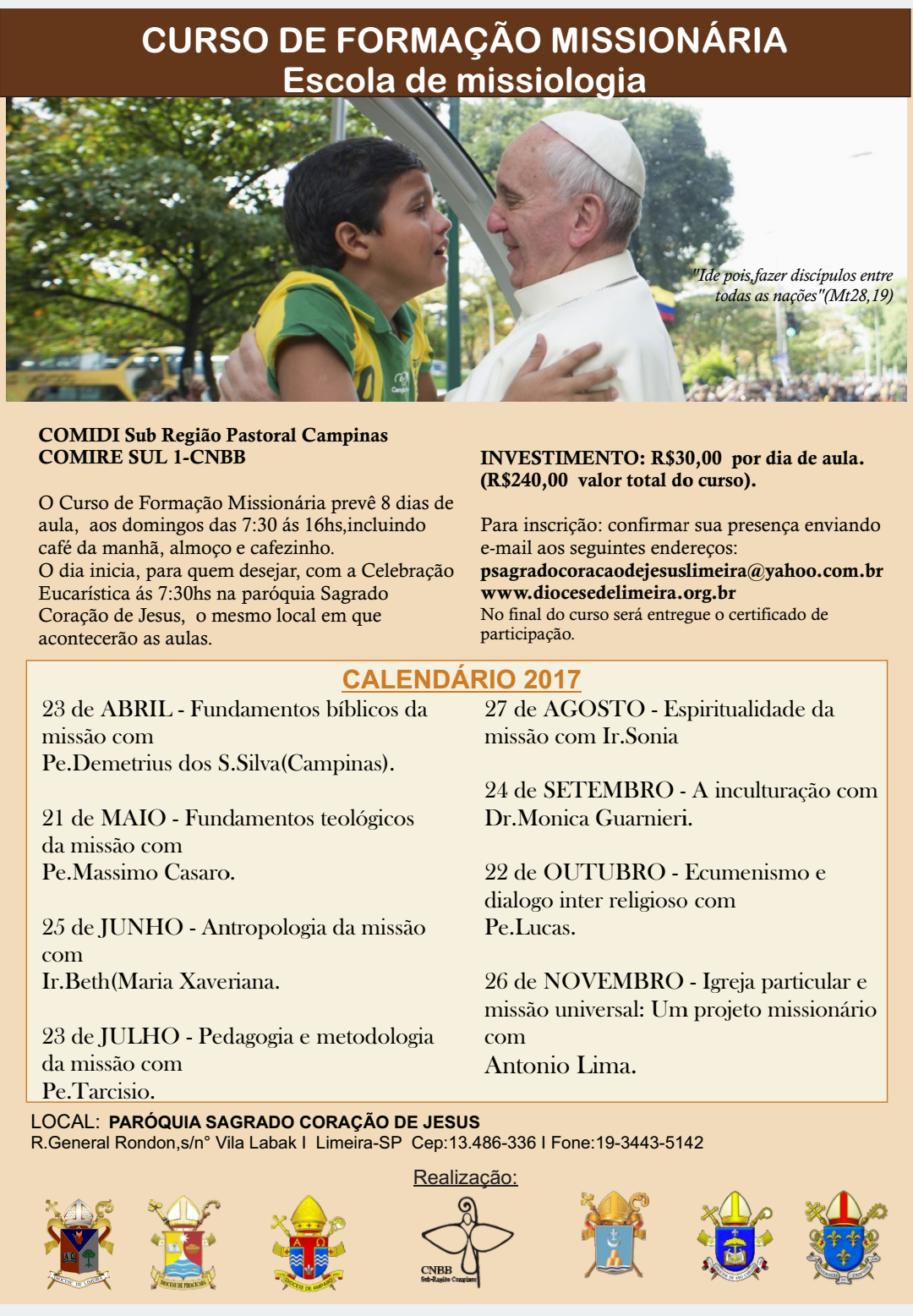 Curso de Formação Missionária Curso de Formação Missionária